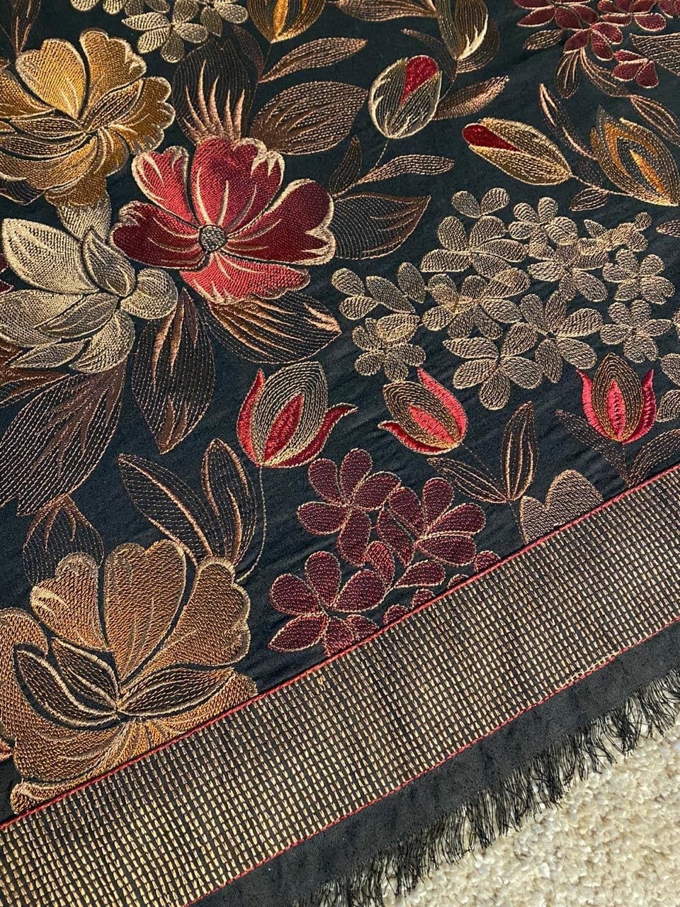 Fabareeze Black Gulmina Shawl