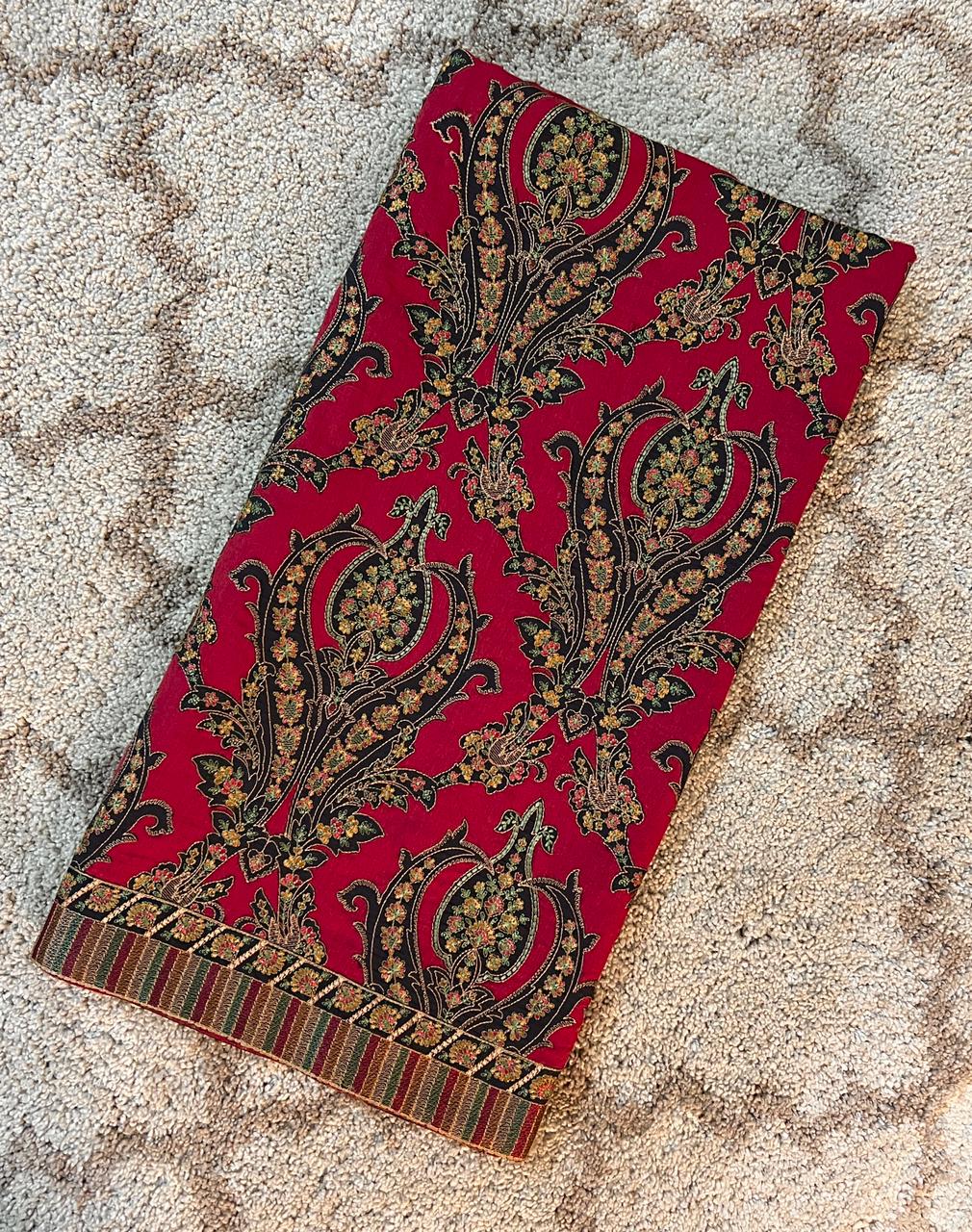 Fabareeze Maroon Royal grace Shawl