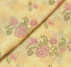 Fabareeze Yellow 2 PC Lawn Embroidered