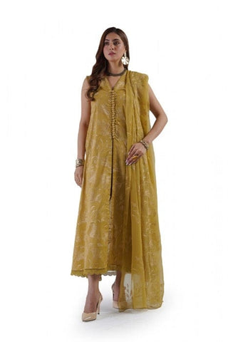 Fabareeze Mustard 2 PC Lawn Embroidered