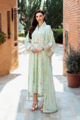 Fabareeze Green 2 PC Lawn Embroidered