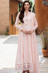 Fabareeze Peach 2 PC Lawn Embroidered