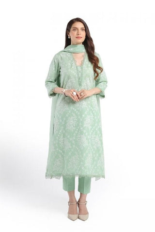 Fabareeze Green 2 PC Lawn Embroidered