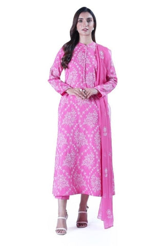 Fabareeze Pink 2 PC Lawn Embroidered