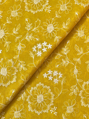 Fabareeze Yellow 2 PC Lawn Embroidered