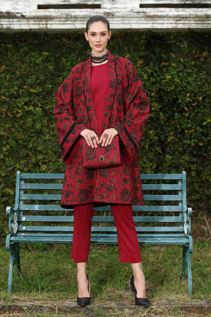 Fabareeze Maroon 3 PC Aplique cutwork