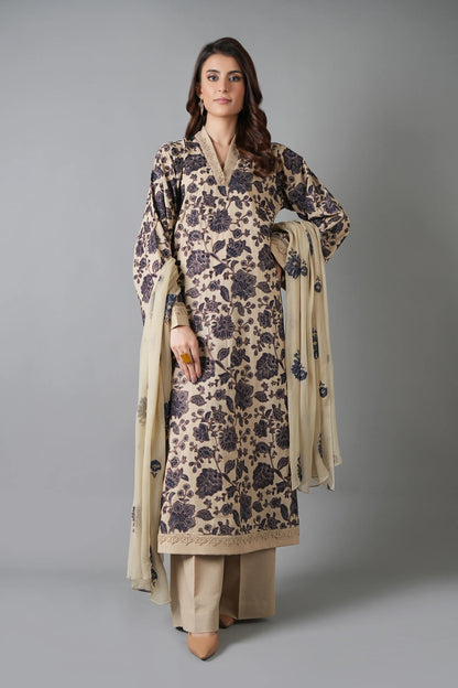 Fabareeze Beige 3 PC Aplique cutwork