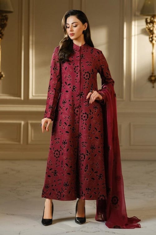 Fabareeze Maroon 3 PC Aplique cutwork