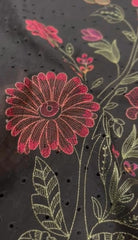 Fabareeze Black 3 PC Chickenkari Embroidered