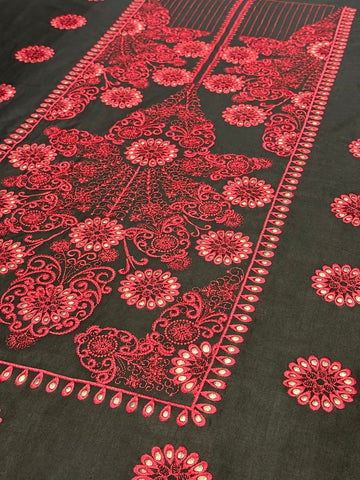 Fabareeze Black 3 PC Chickenkari Embroidered