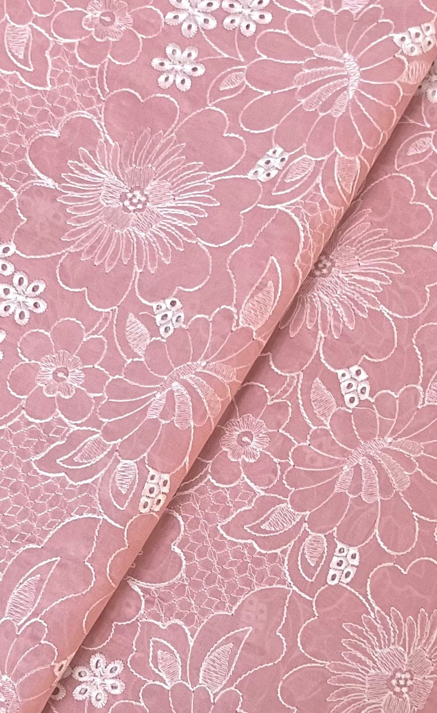 Fabareeze Pink 3 PC Chickenkari Embroidered