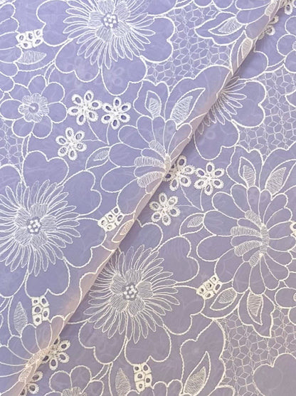 Fabareeze Purple 3 PC Chickenkari Embroidered