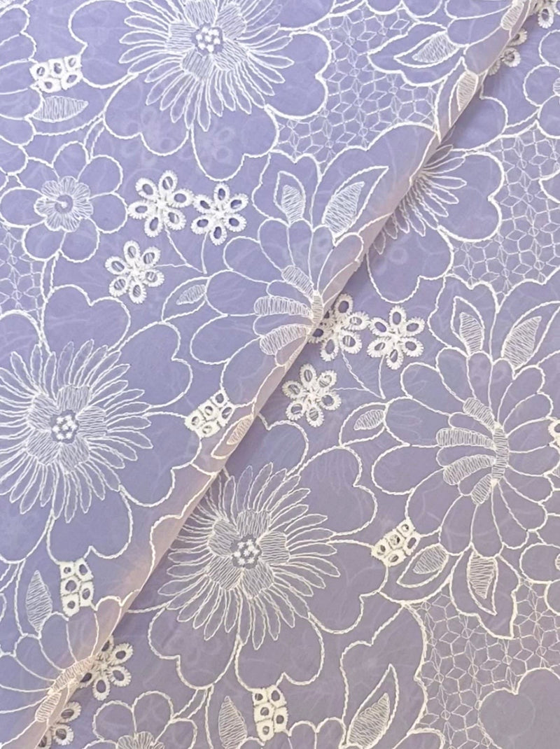 Fabareeze Purple 3 PC Chickenkari Embroidered