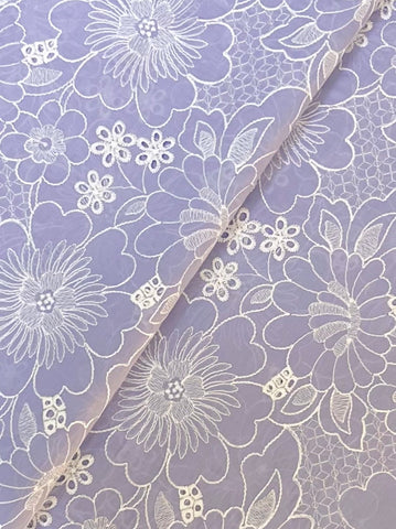 Fabareeze Purple 3 PC Chickenkari Embroidered