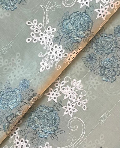Fabareeze Mint green 3 PC Chickenkari Embroidered