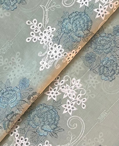 Fabareeze Mint green 3 PC Chickenkari Embroidered