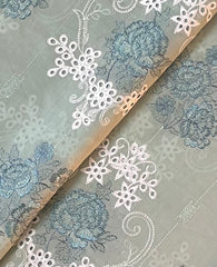 Fabareeze Mint green 3 PC Chickenkari Embroidered