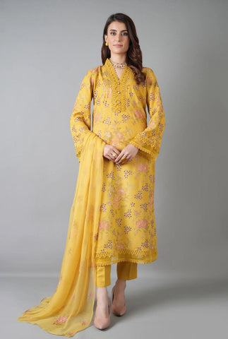 Fabareeze Yellow 3 PC Chickenkari Karandi