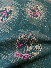 Fabareeze Teal Green 3 PC Chickenkari Karandi