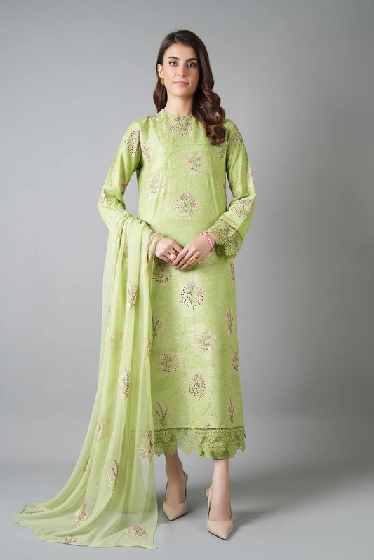 Fabareeze Green 3 PC Chickenkari Karandi