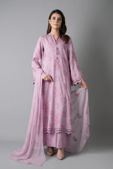 Fabareeze Lilac 3 PC Chickenkari Karandi