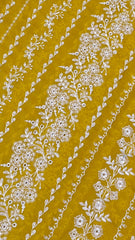 Fabareeze Yellow 3 PC Chikankari Lawn Embroidered