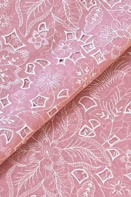 Fabareeze Pink 3 PC Cutworkari Embroidered