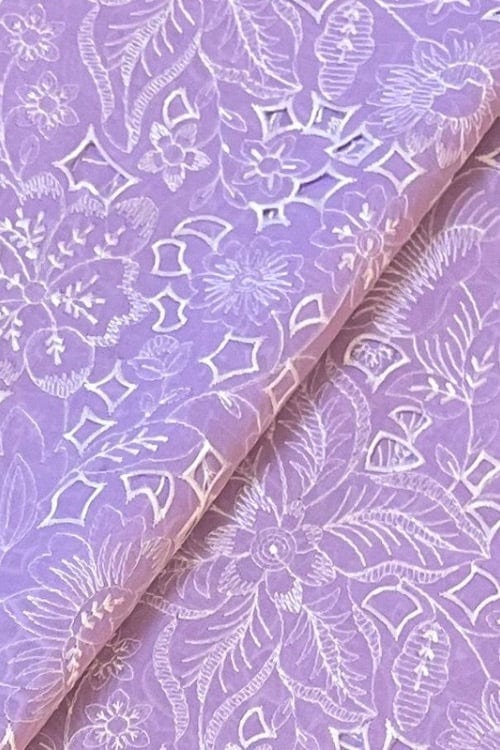 Fabareeze Lilac 3 PC Cutworkari Embroidered