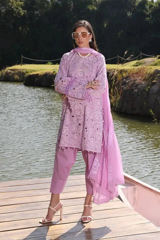 Fabareeze Lilac 3 PC Cutworkari Embroidered