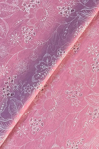 Fabareeze Pink 3 PC Cutworkari Embroidered