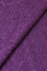 Fabareeze Purple 3 PC Cutworkari Embroidered
