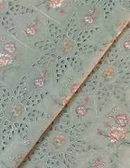 Fabareeze Sage Green 3 PC Cutworkari Embroidered