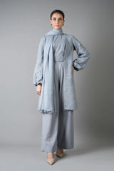 Fabareeze Grey 3 PC Embroidered Karandi