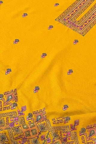 Fabareeze Mustard 3 PC Embroidered Karandi