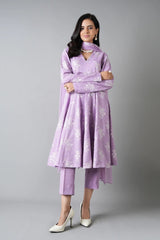 Fabareeze Lilac 3 PC Embroidered Karandi