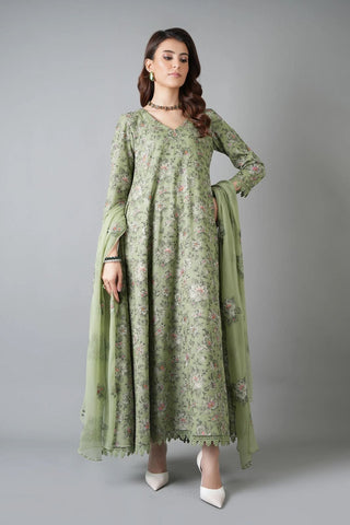 Fabareeze Green 3 PC Embroidered Karandi