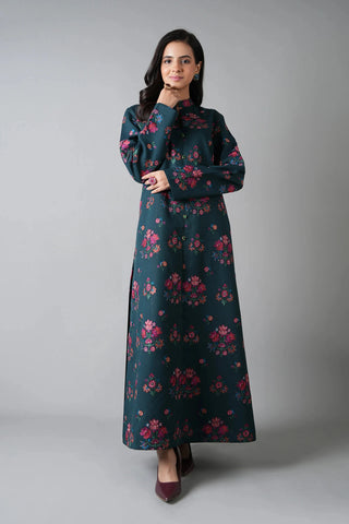 Fabareeze Teal green 3 PC Embroidered Karandi