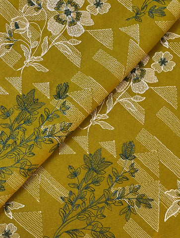 Fabareeze Olive Green 3 PC Embroidered Karandi