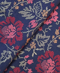 Fabareeze Navy blue 3 PC Embroidered Karandi