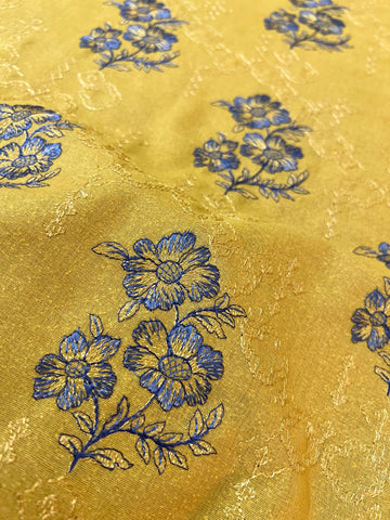 Fabareeze Yellow 3 PC Embroidered Karandi