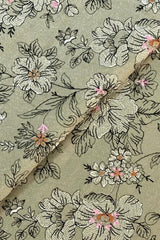 Fabareeze Green 3 PC Embroidered Karandi