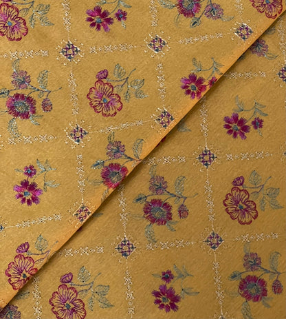 Fabareeze Mustard 3 PC Embroidered Karandi