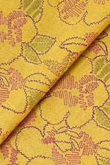 Fabareeze Yellow 3 PC Embroidered Karandi