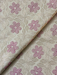 Fabareeze Light Beige 3 PC Embroidered Karandi