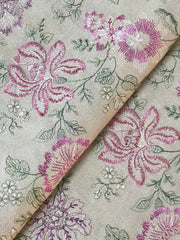 Fabareeze Beige 3 PC Embroidered Karandi