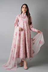 Fabareeze Light pink 3 PC Embroidered Karandi