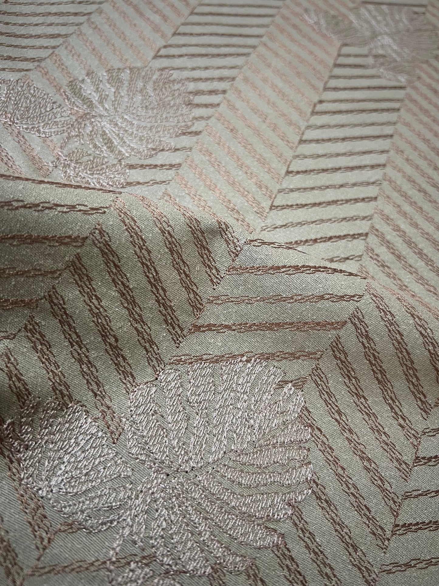 Fabareeze Beige 3 PC Embroidered Karandi