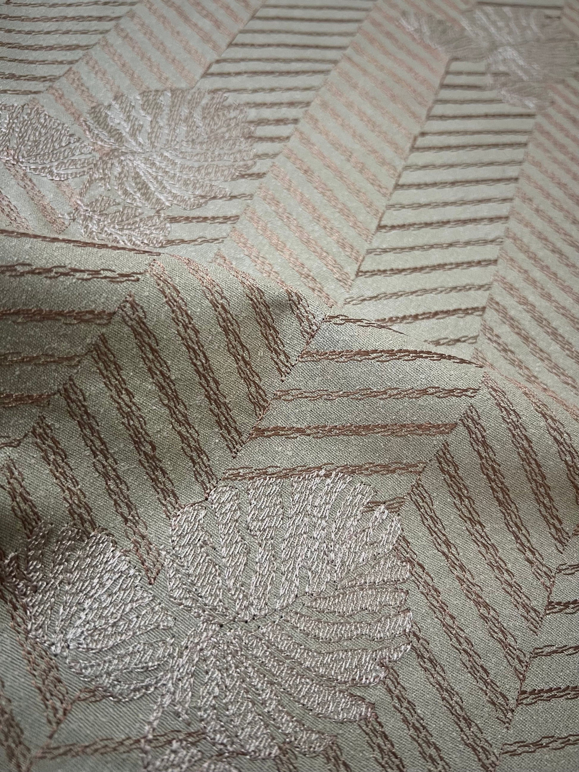 Fabareeze Beige 3 PC Embroidered Karandi