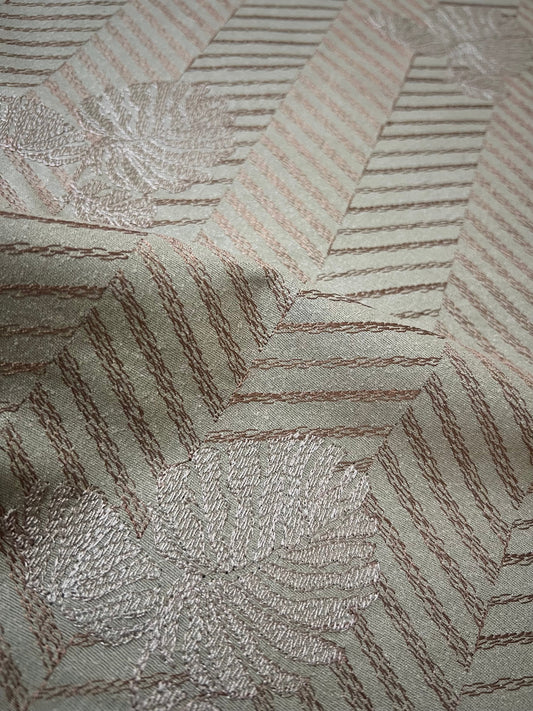 Fabareeze Beige 3 PC Embroidered Karandi
