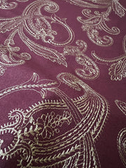 Fabareeze Plum 3 PC Embroidered Karandi